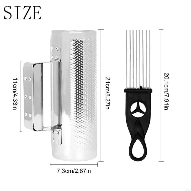 Guiro Shaker, Metal Guiro Musical Percussion Instrument with Scraper Professional Band Accompaniment Guiro Training Tool