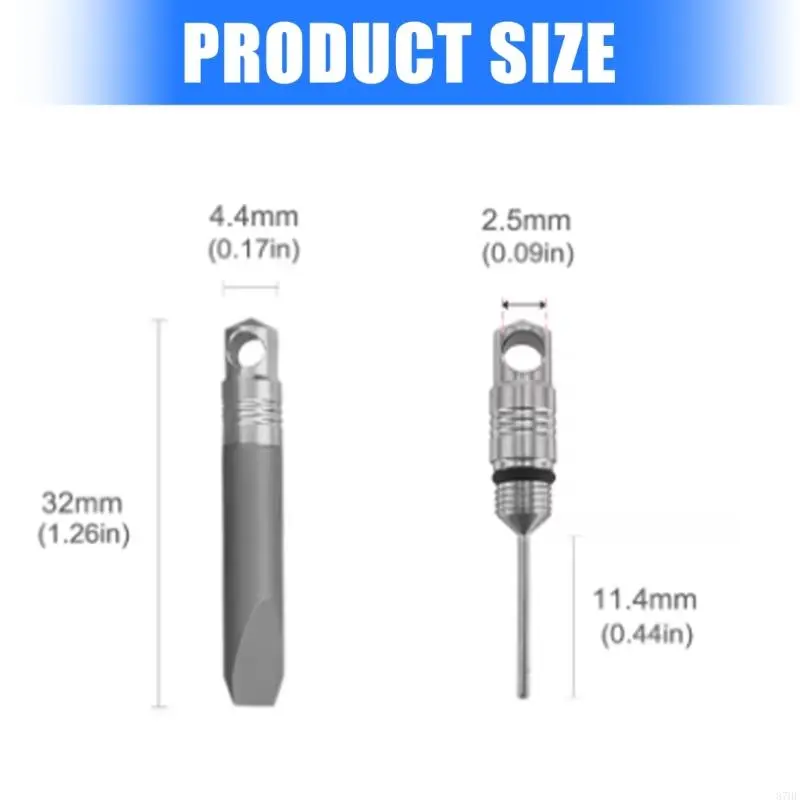 Small Metal Alloy Card Removal Needle Needle Opener With Keyring Outdoor Tool