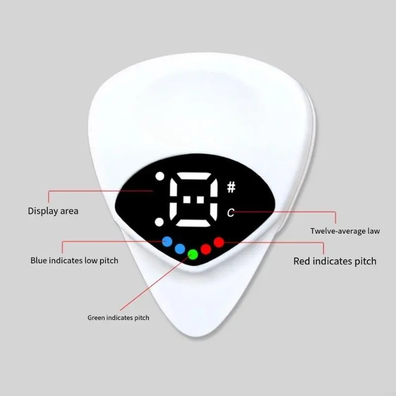 Lightweight Guitar Bass Ukulele Tuner with Pickup Designs for Accurate Tuning of Folk Guitar and Ukulele Pick Tuner