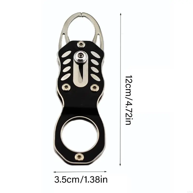 Fishing Pliers Fish Holder Gripper Tool with Coiled Lanyard Fish Lip Gripper Grabber Fishing Accessories for Saltwater