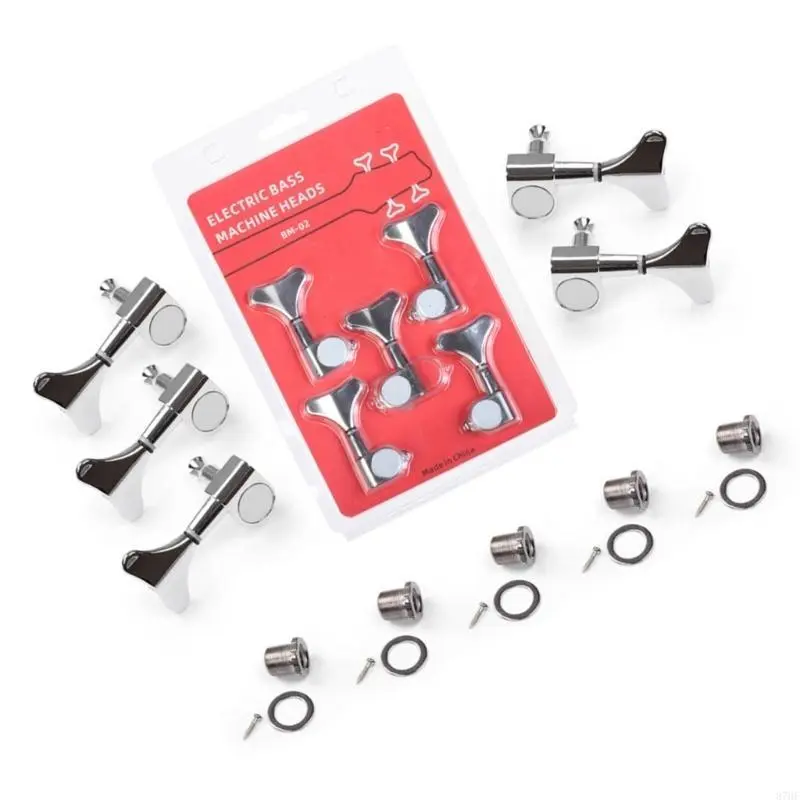 5Pieces Guitar String Knobs Metal Guitar Tuners Metal Texture for Stable Tuning