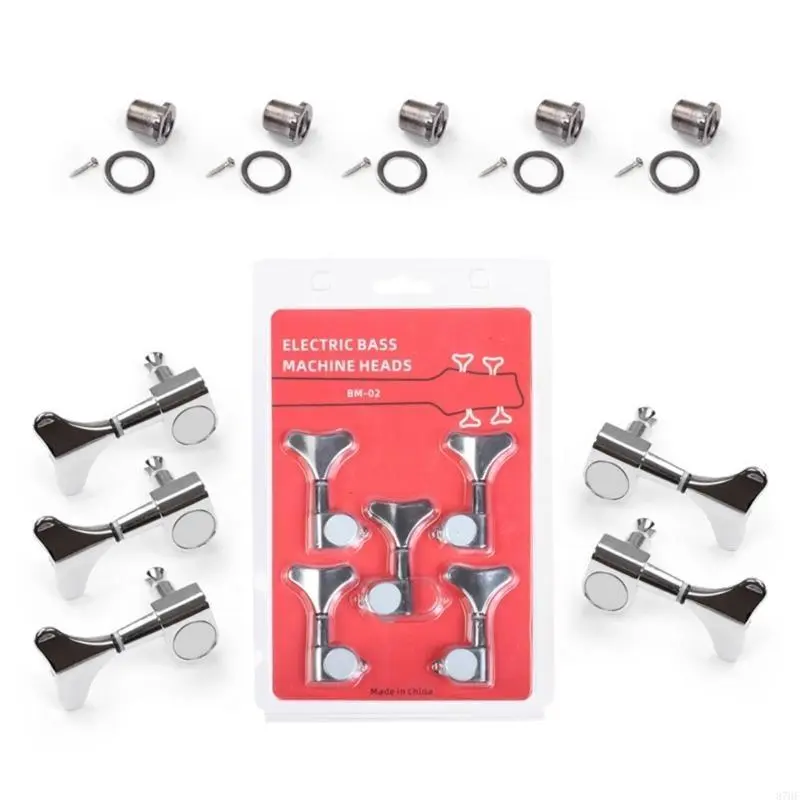 5Pieces Guitar String Knobs Metal Guitar Tuners Metal Texture for Stable Tuning