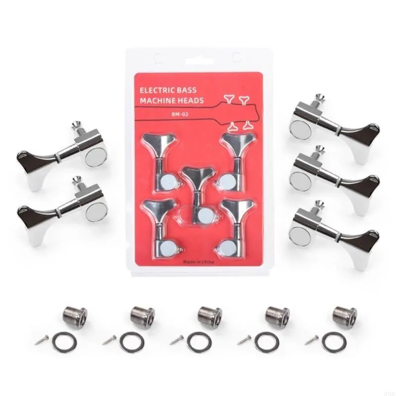 5Pieces Guitar String Knobs Metal Guitar Tuners Metal Texture for Stable Tuning