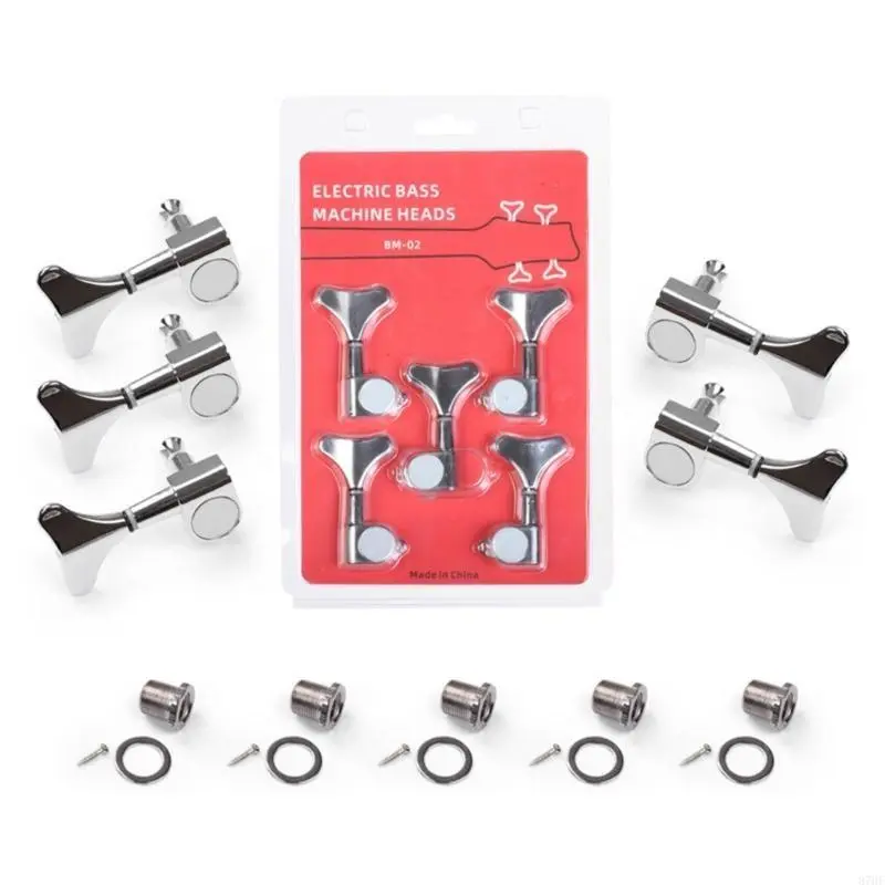 5Pieces Guitar String Knobs Metal Guitar Tuners Metal Texture for Stable Tuning