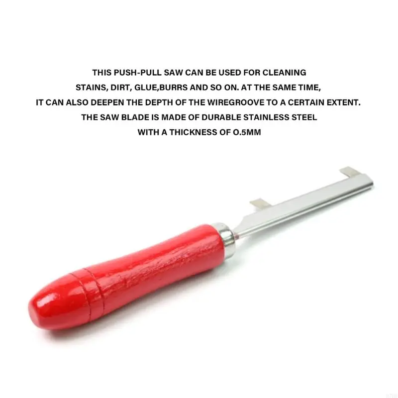 Double Action Fret Slot Cleaning Tool with Precisions Stainless Steel Teeth Fretboard Repair for Guitar Bass Maintenance