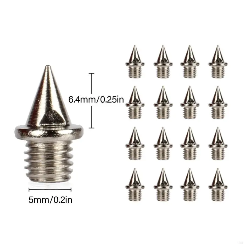 120Pcs Track and Country Spikes with Wrench 1/4Inch Track Spikes for Track Shoes Replacement Spikes
