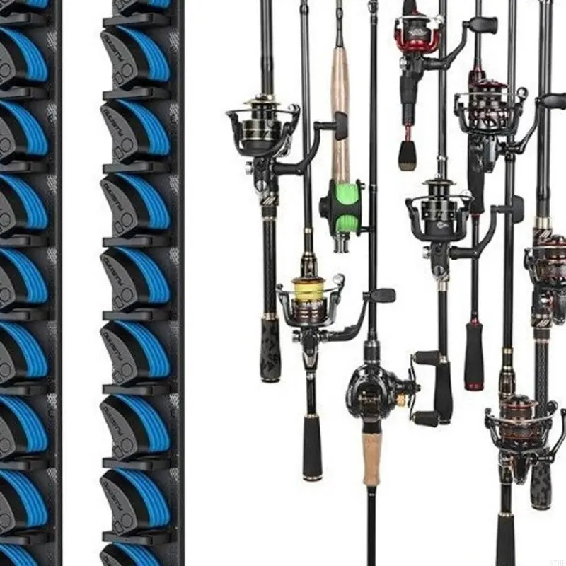 Fishing Poles Rack Vertical Support 9 Rod Rack Fishing Rod Holder Enduring