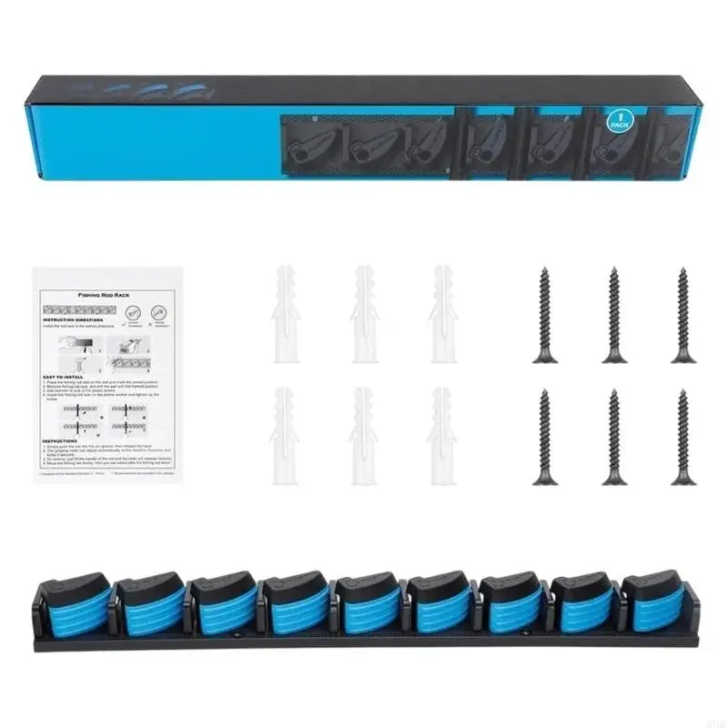 Fishing Poles Rack Vertical Support 9 Rod Rack Fishing Rod Holder Enduring