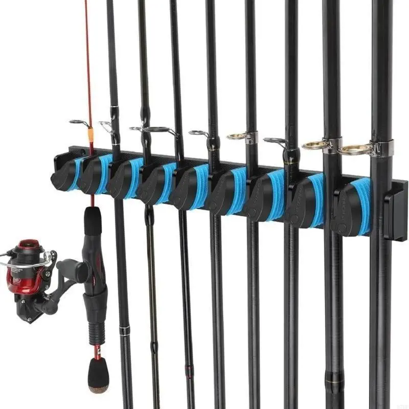 Fishing Poles Rack Vertical Support 9 Rod Rack Fishing Rod Holder Enduring