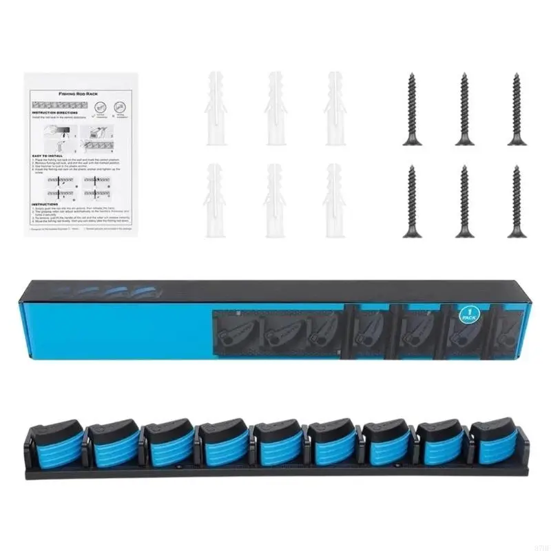 Fishing Poles Rack Vertical Support 9 Rod Rack Fishing Rod Holder Enduring