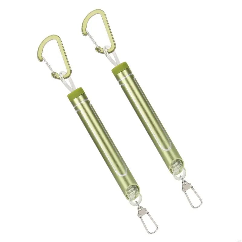 2pcs Fishing Lanyard with Clip Tube Coiled Lanyard for Pliers Boating Fishing Retractable Safety Lanyard Fishing Tackle