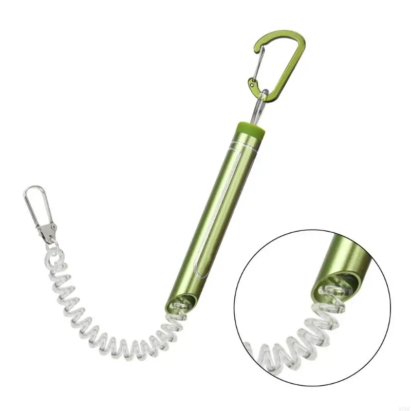 2pcs Fishing Lanyard with Clip Tube Coiled Lanyard for Pliers Boating Fishing Retractable Safety Lanyard Fishing Tackle
