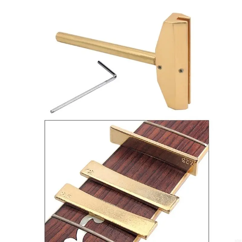 Fretboard Press Caul and Radian Fret Inserts with Wrench Luthiers Repair Tool