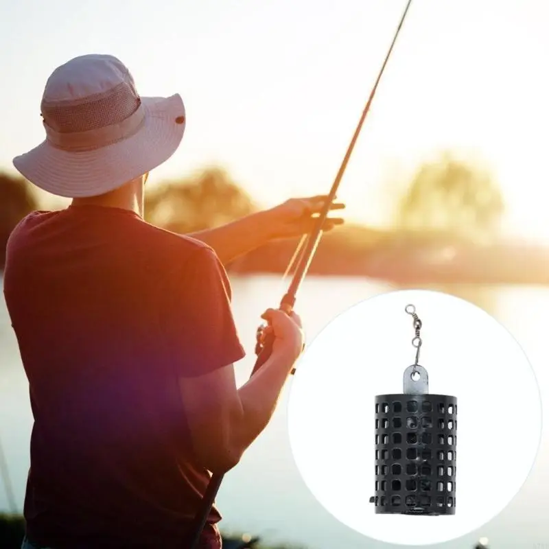 10Pcs Basket Trap Lure Holder Fishing Lure Cage Fishing Tackle Feeders Cage