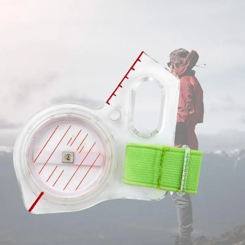 Multifunctional Ruler for Map Reading Backpacking Camping Orienteering Thumb Survival Navigation