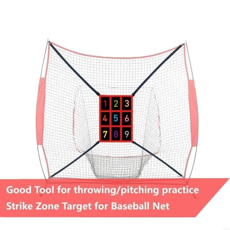 Baseball Net, Numbered Pitching Softball Targets Practice Throwing and Hitting