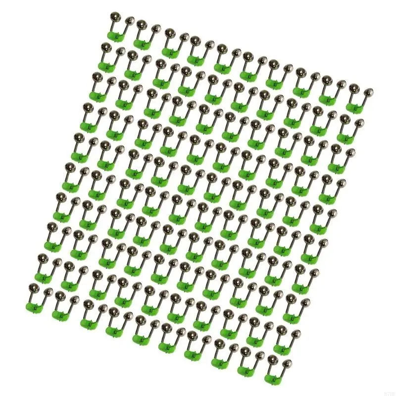 100Pcs Fishing Rod Bites Baits Alarm Loud Alarm Double Alert Bells Fishing Rod Rod Clamp Clip Twin Bells