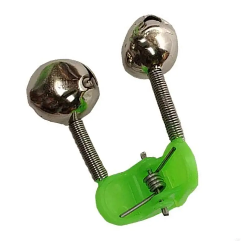 100Pcs Fishing Rod Bites Baits Alarm Loud Alarm Double Alert Bells Fishing Rod Rod Clamp Clip Twin Bells