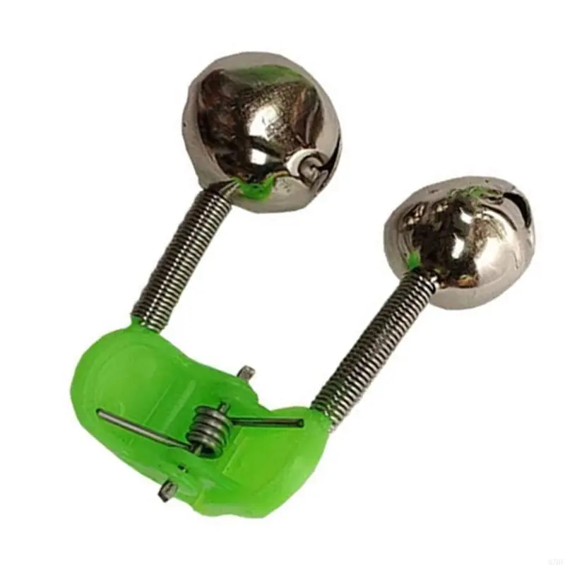 100Pcs Fishing Rod Bites Baits Alarm Loud Alarm Double Alert Bells Fishing Rod Rod Clamp Clip Twin Bells