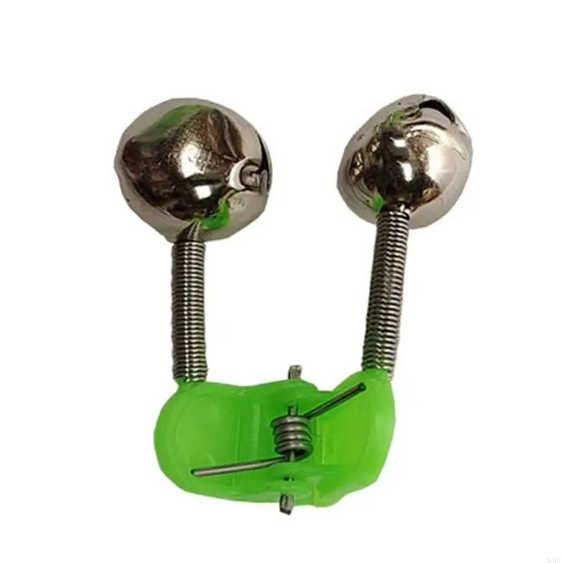 100Pcs Fishing Rod Bites Baits Alarm Loud Alarm Double Alert Bells Fishing Rod Rod Clamp Clip Twin Bells