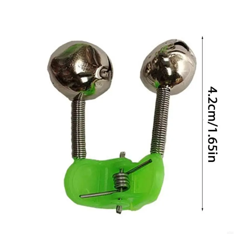 100Pcs Fishing Rod Bites Baits Alarm Loud Alarm Double Alert Bells Fishing Rod Rod Clamp Clip Twin Bells