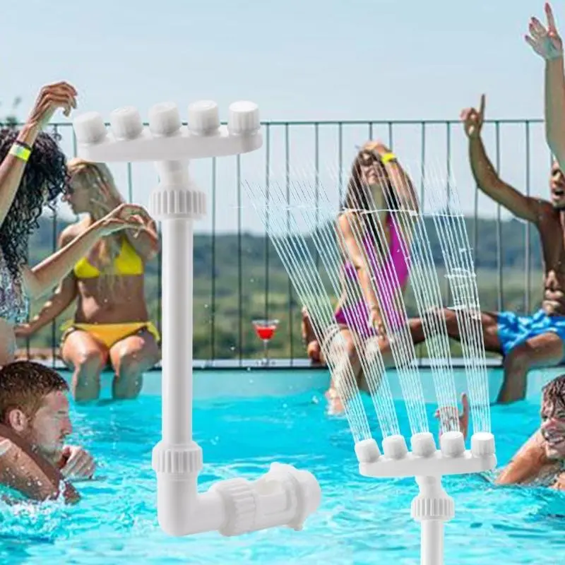 Adjustable Pool Fountain with 5 Nozzles Swimming Pool Water Fountain for Garden