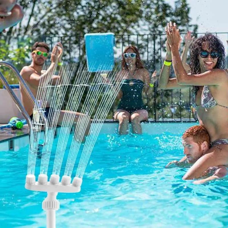 Adjustable Pool Fountain with 5 Nozzles Swimming Pool Water Fountain for Garden