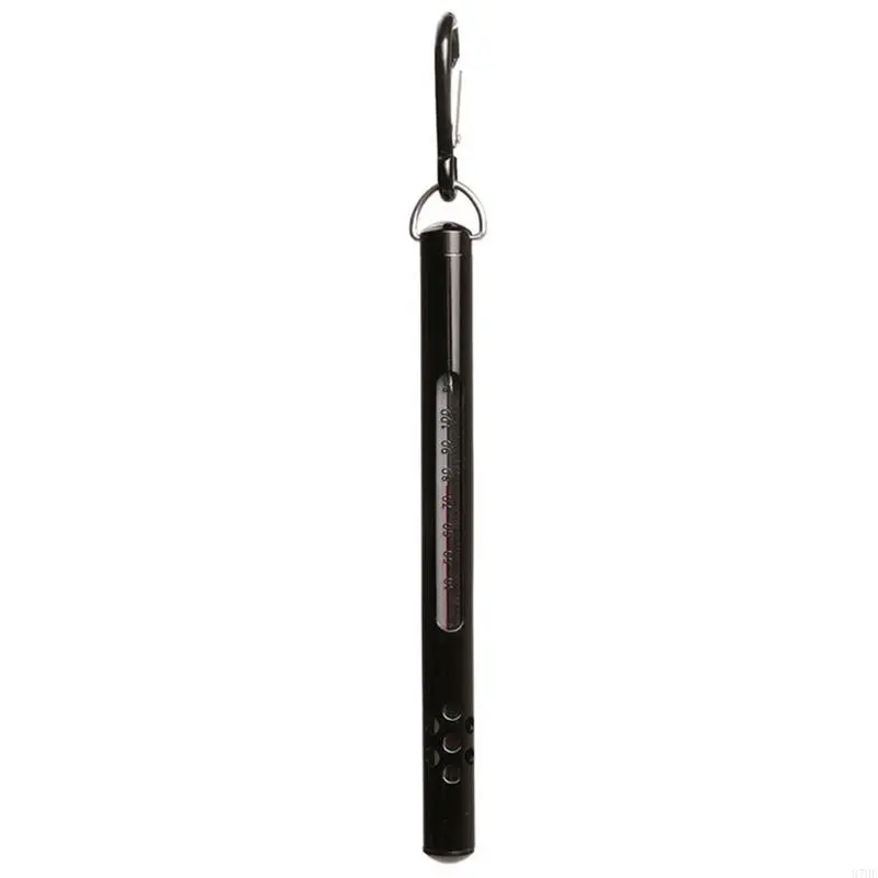 Fly Fishing Thermometer Outdoor Metal Water Stream Temperature Measurement Tool