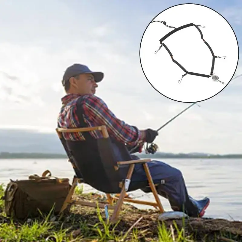 Fly Fishing Lanyard Necklace with Clip Multifunction Tool Holder Lanyard Fishing Gear Equipment Fly Fishing Accessory