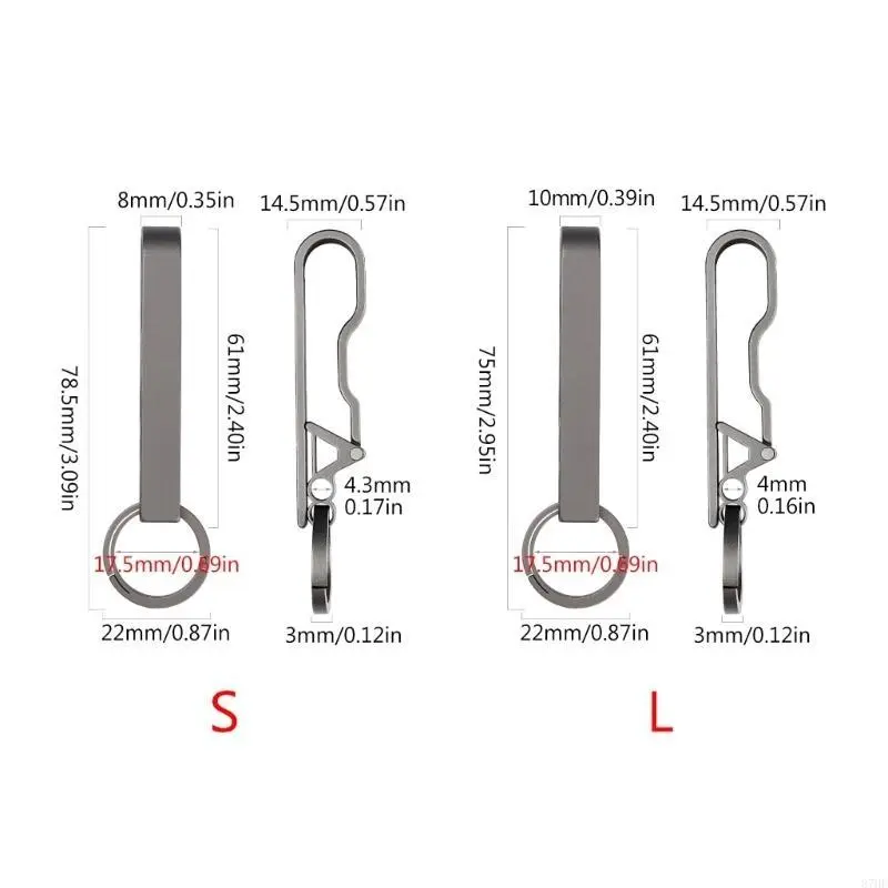 Belt Loop Clip Key Clip with Key Ring,Key Chain Clip Belt Key Holder