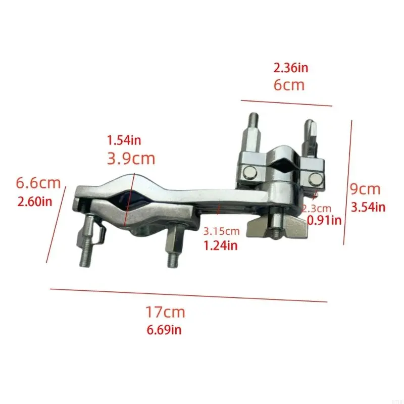 Adjustable Metal Cowbell Clamp Percussion Mounting Bracket Cowbell Holder Musical Instrument Parts Easy Installation