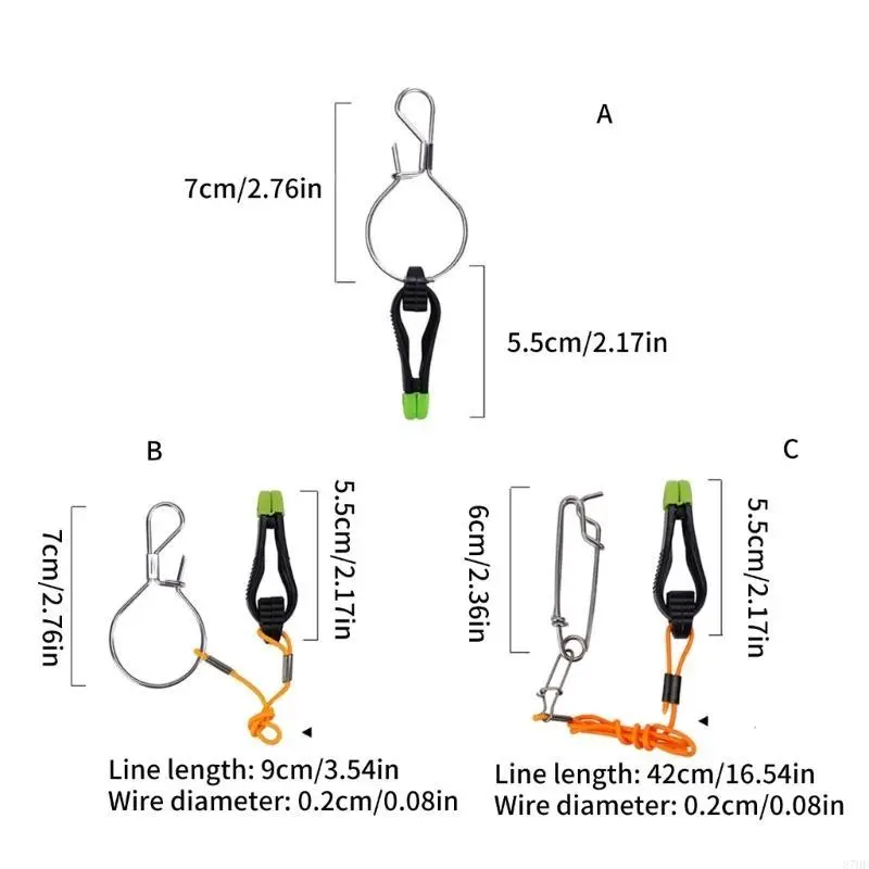 4pcs Line Release Clip Fishing Downrigger Release Weights Clip Clamp for Planer Board