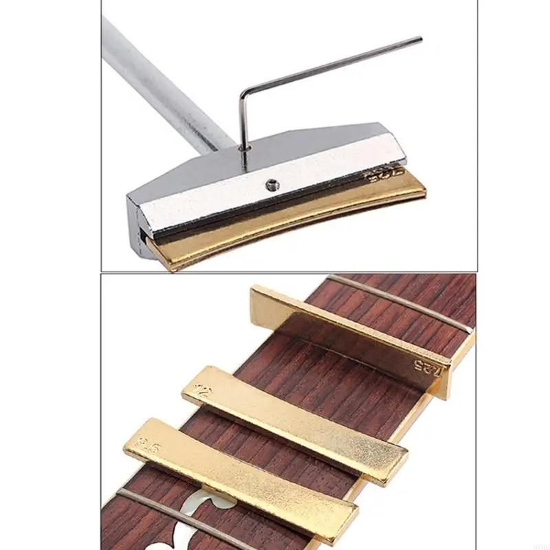 Guitar Bass Fret Press Caul & Radian Fret Inserts Luthiers Tool with Wrench