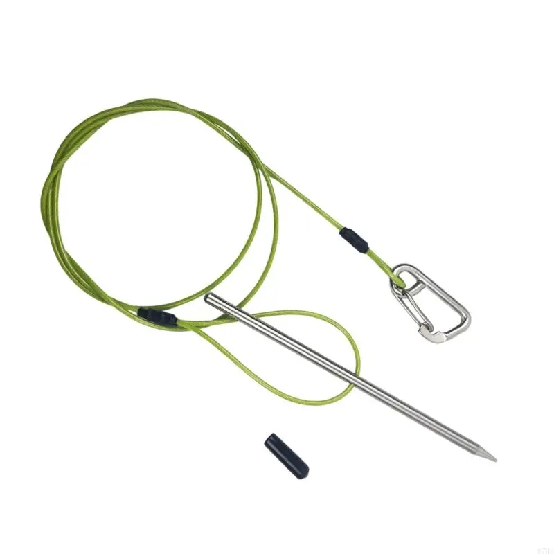 Fish Stringer with Carabiner and Stainless Steel Cable Stringer Fish Holder for Diving Quick Handspear