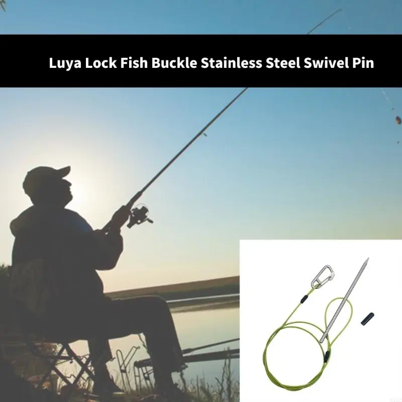 Fish Stringer with Carabiner and Stainless Steel Cable Stringer Fish Holder for Diving Quick Handspear
