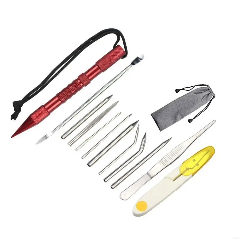12pcsParacord FID Knotter Tools Set Adjustable Length Smoothing Braiding Knotter