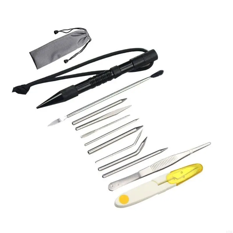 12pcsParacord FID Knotter Tools Set Adjustable Length Smoothing Braiding Knotter