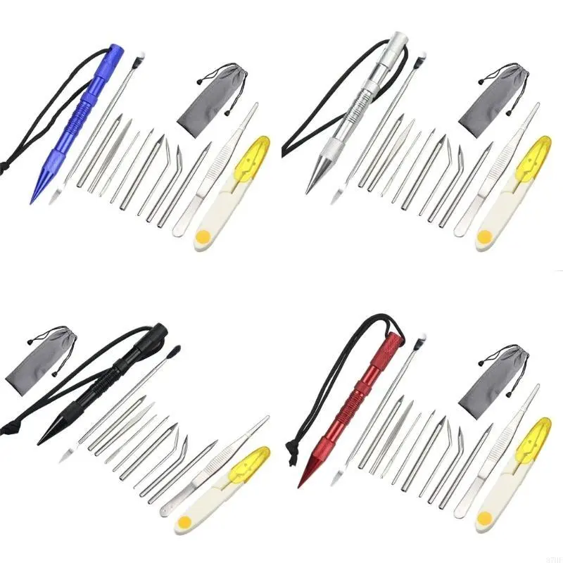 12pcsParacord FID Knotter Tools Set Adjustable Length Smoothing Braiding Knotter