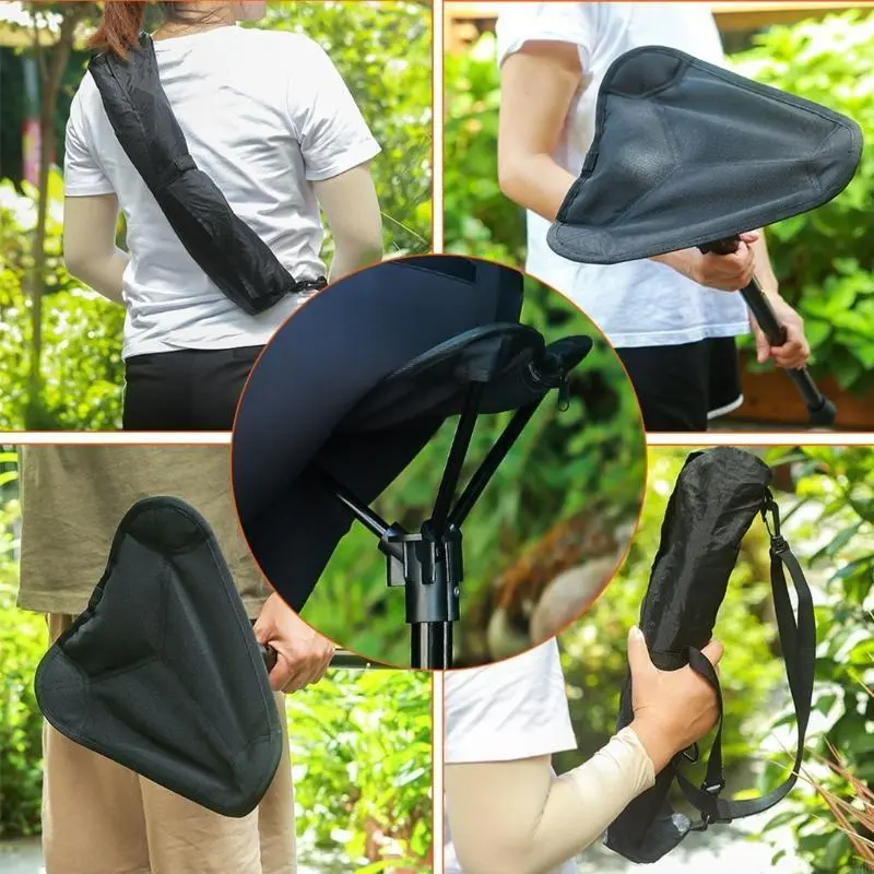 Adjustable Telescopic Folding Stool Portable Single Leg High Chair Tall Slacker Chair for Outdoor Camping Walking Hiking