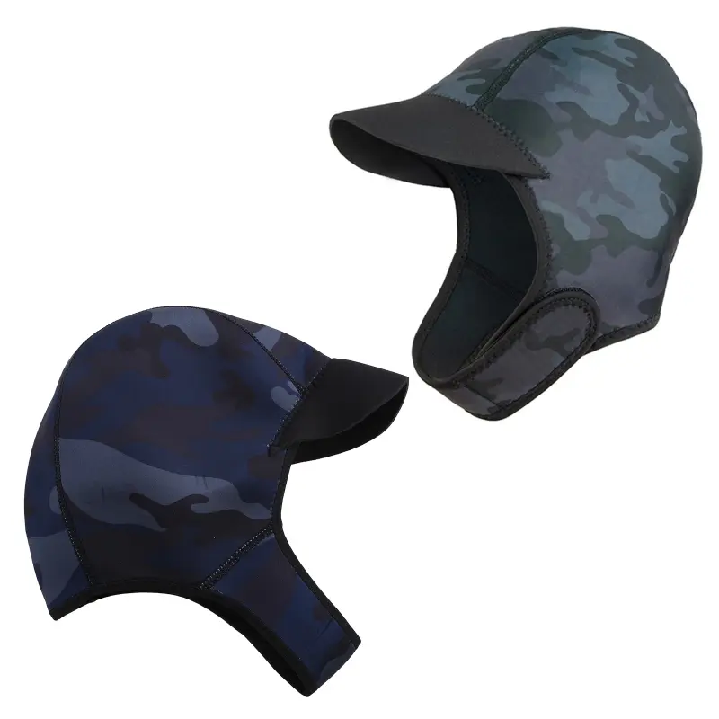 2MM Neoprene Scuba Surf Swim Cap with Chin Strap Adjustable Quick-Drying Diving Hood Sun Hat for Swimming Kayaking Snorkeling