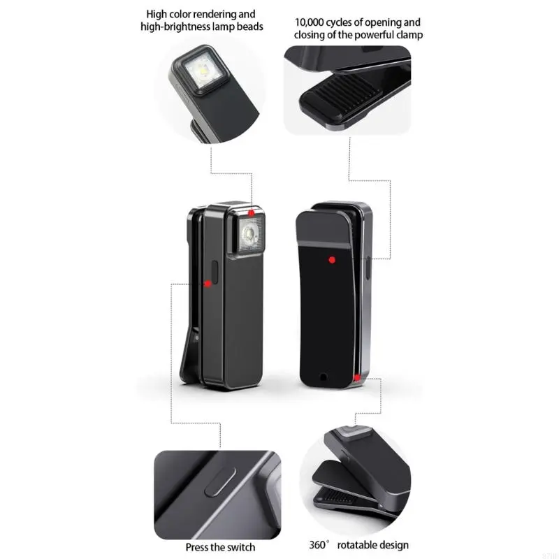 Portable LED Clip Lamp Running Light Waterproofs Headlamp for Jogging, Camping