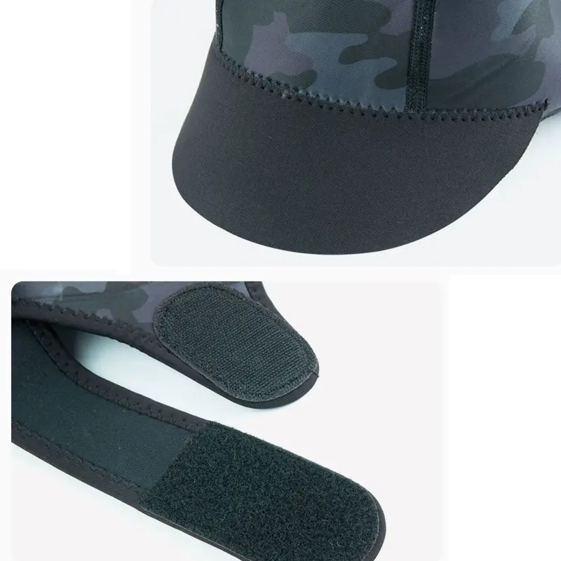 2MM Neoprene Scuba Surf Swim Cap with Chin Strap Adjustable Quick-Drying Diving Hood Sun Hat for Swimming Kayaking Snorkeling
