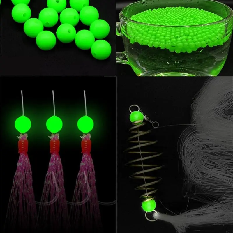 1000Pcs Long Lasting Fishing Glow Beads For Night Angling Enthusiasts Glow In Dark Fishing Beads Fishing Glowing Beads