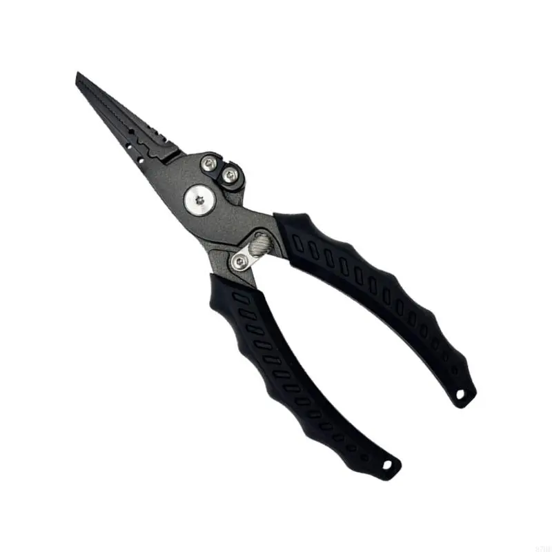 Multifunctional Stainless Pliers with Safety Lock Braided Fishing Line Cutter Rings Openers Hook Remover Fishing Plier