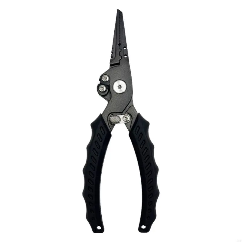 Multifunctional Stainless Pliers with Safety Lock Braided Fishing Line Cutter Rings Openers Hook Remover Fishing Plier