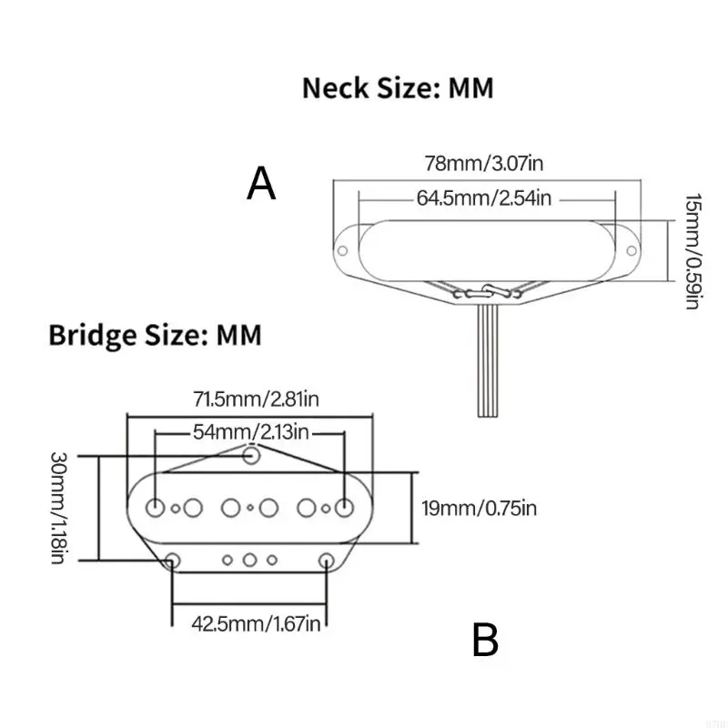Professional Alnico 5 Pickup Set Enhances Middle Low Alnico 5 Pickup