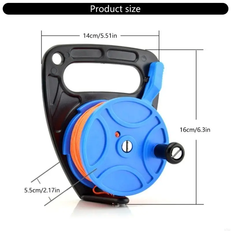 Scubas Diving Reel with Handle Stop Switches for for Underwater Activity