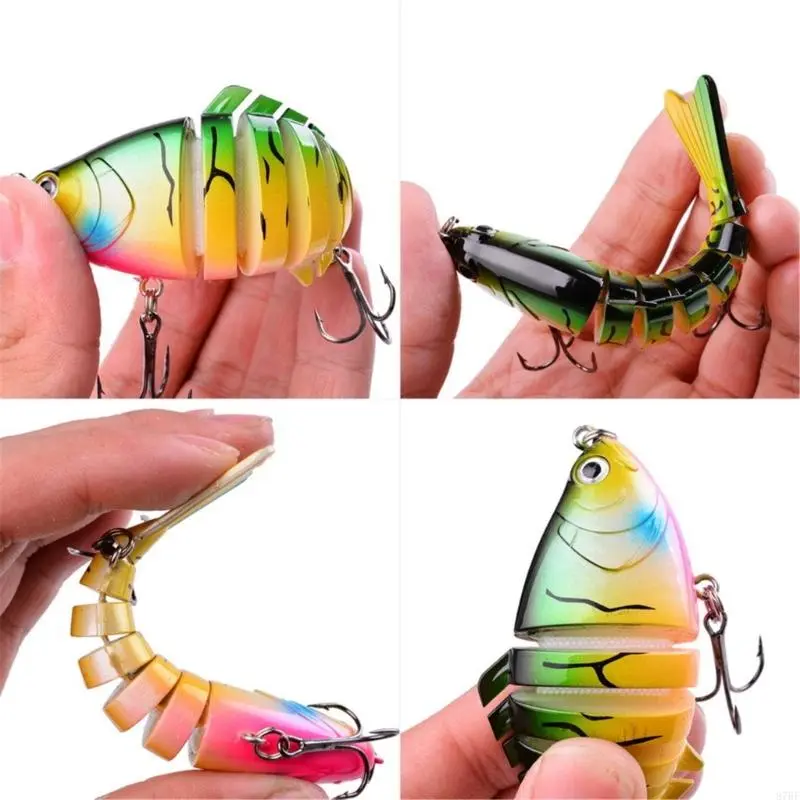 5pcs Swimbait Fishing Tackle 10cm Fishing Lure 7 Segment Artificial Baits Multi Jointed Swimbaits Swimming Lures