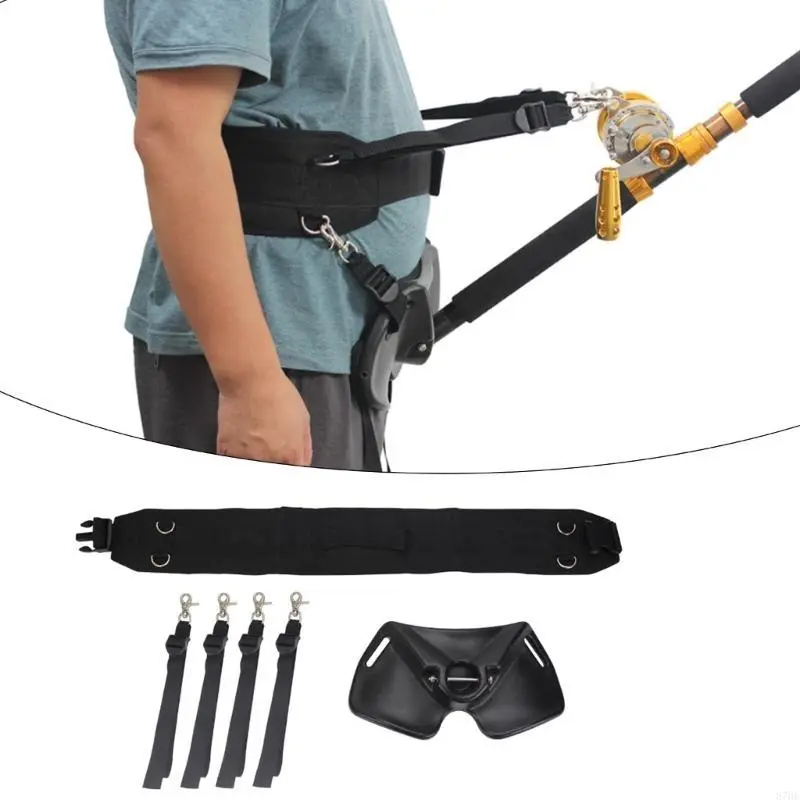 Fishing Rod Holder Waist Belt Set Fishing Belt Rod Holder Support Fishing Tackle