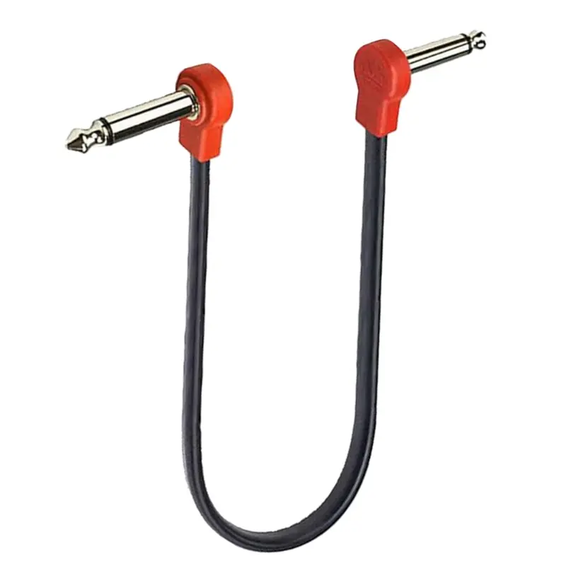 10/15/20/30/50cm Electric Guitar Effect Pedal Patch Cable Cord Low Noise Shielded Audio Cable Leads 1/4 Right Angle Patch